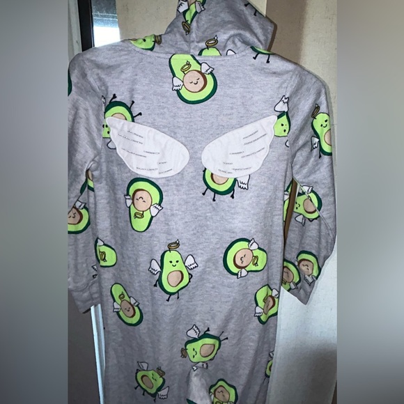 Justice, one piece, hooded zip up  “Holy Guacamole” size 8 avocado - Picture 6 of 7